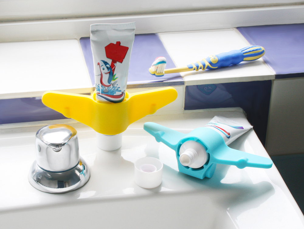 Kids Silicone Aeroplane Toothpaste Holder Vibrant Home